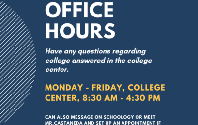 COLLEGE ASSISTANCE OFFICE HOURS