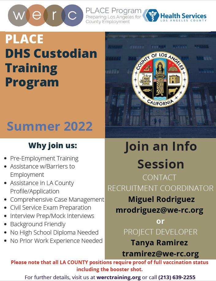 PLACE DHS Custodian Training Program